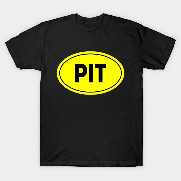 PIT Airport Code Pittsburgh International Airport USA T-Shirt by VFR Zone